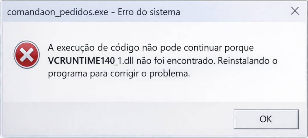 Erro VCRUNTIME140_1.dll não encontrado